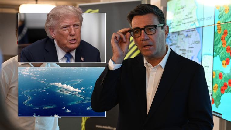 Donald Trump launches attack on Labour's ‘terrible’ Chagos surrender deal as he warns Andy Burnham ‘will have to look at it’