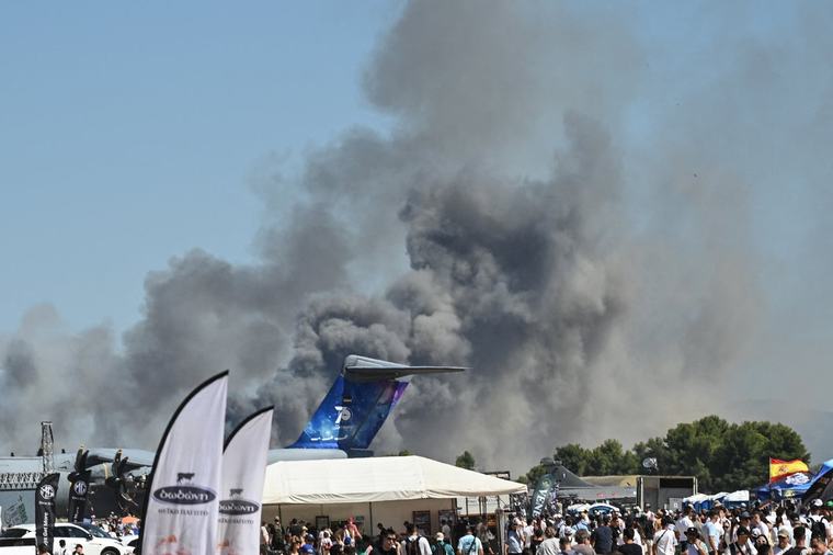 Two killed as Greek air force jet crashes at annual air show near Athens