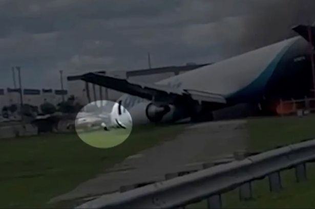 Terrifying moment Amazon cargo jet pilot miraculously escapes fiery crash