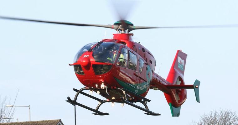 Residents report large emergency response including air ambulance in town