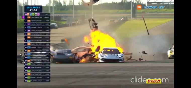 British racecar driver thanks rival for 'saving his life' after fireball crash at China GT