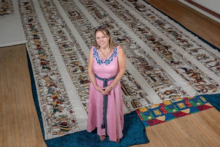 Wisbech woman invites King to view her replica of Bayeux Tapestry