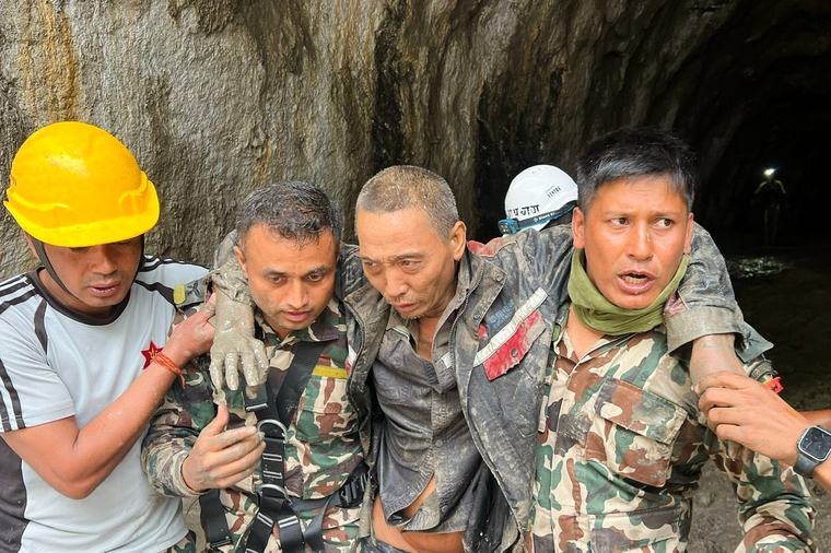 Chinese national rescued from Nepal tunnel 10 days after deadly floods
